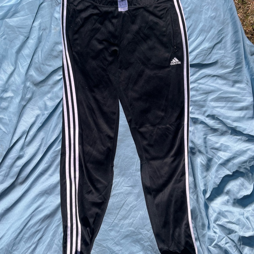 Adidas THREE STRIPE Black Sweatpants